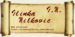 Ilinka Milković vizit kartica